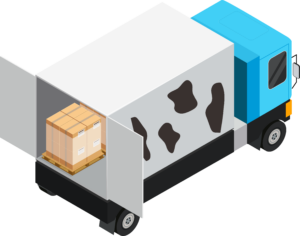 Container on wheels illustration