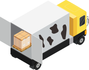 Container on wheels illustration